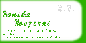 monika nosztrai business card